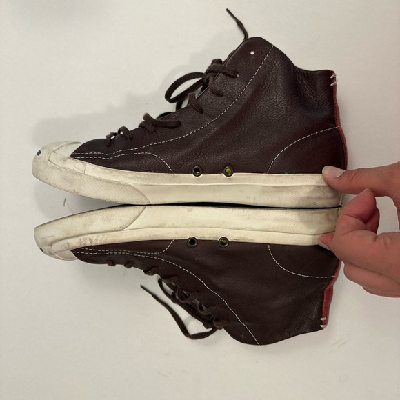 Converse Jack Purcell Mid Top Leather Sneaker '151968C' Size Women 9.5 - Men 8.0 - Picture 7 of 13